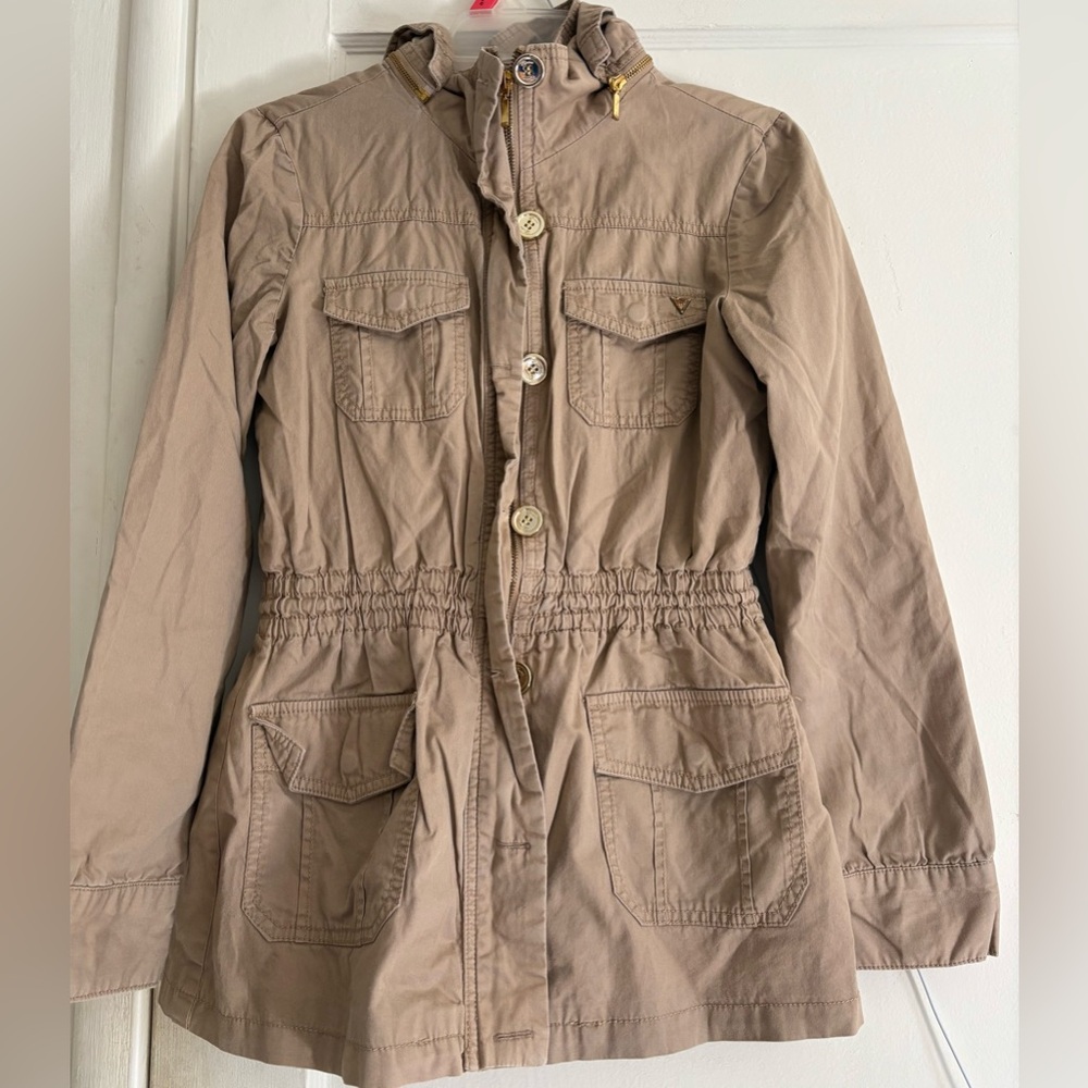 Guess Women's Beige Utility Jacket